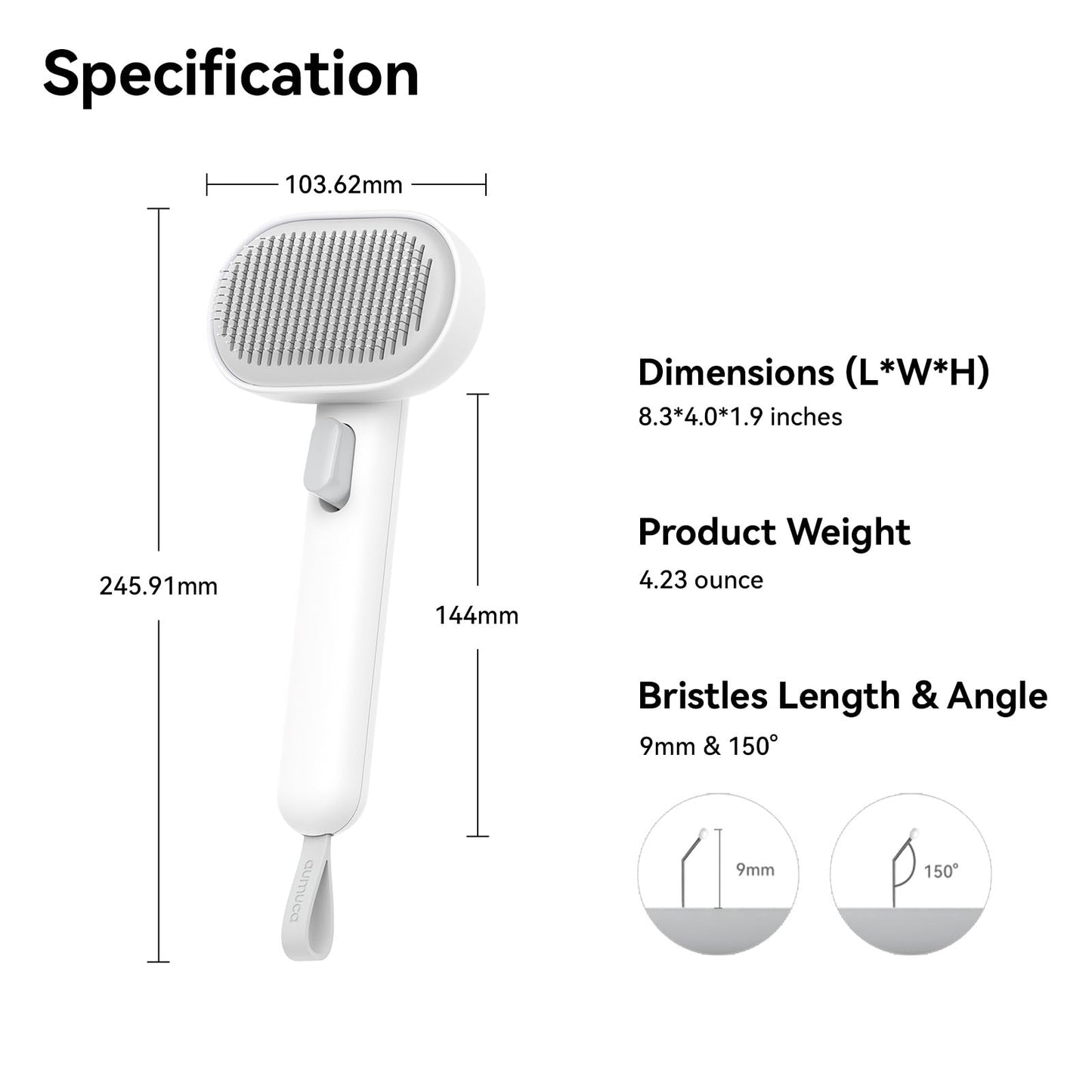 Aumuca Pet Grooming Brush for Cats & Rabbits