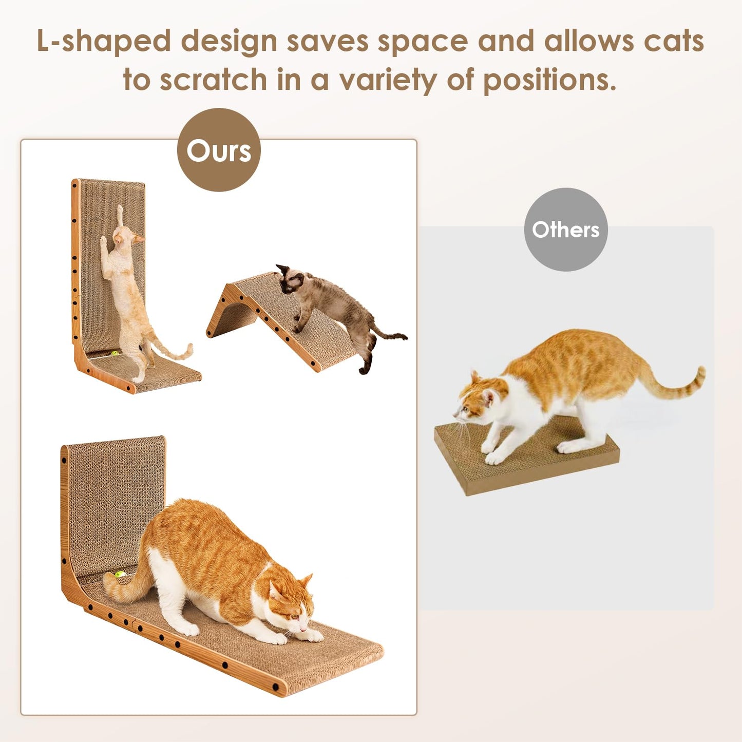 EHEYCIGA Large Cat Scratcher Pad – Brown