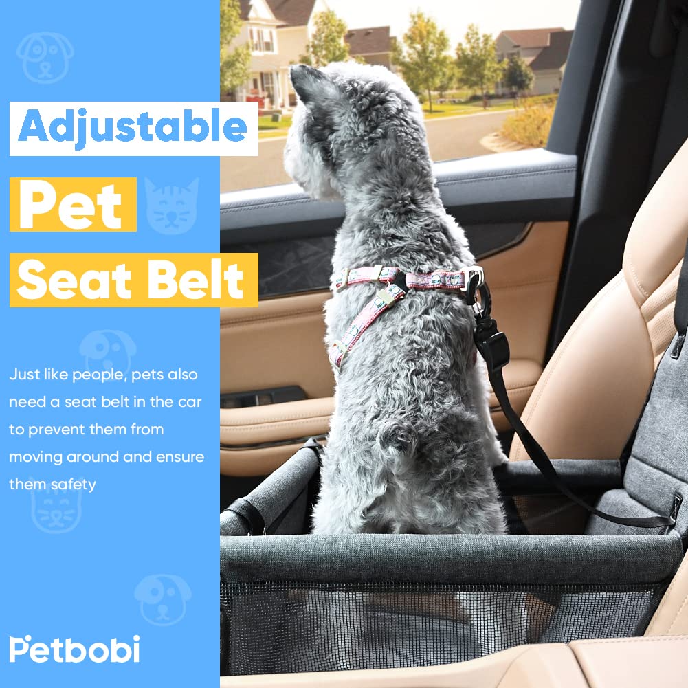 Petbobi Pet Car Seat with Safety Leash – Grey