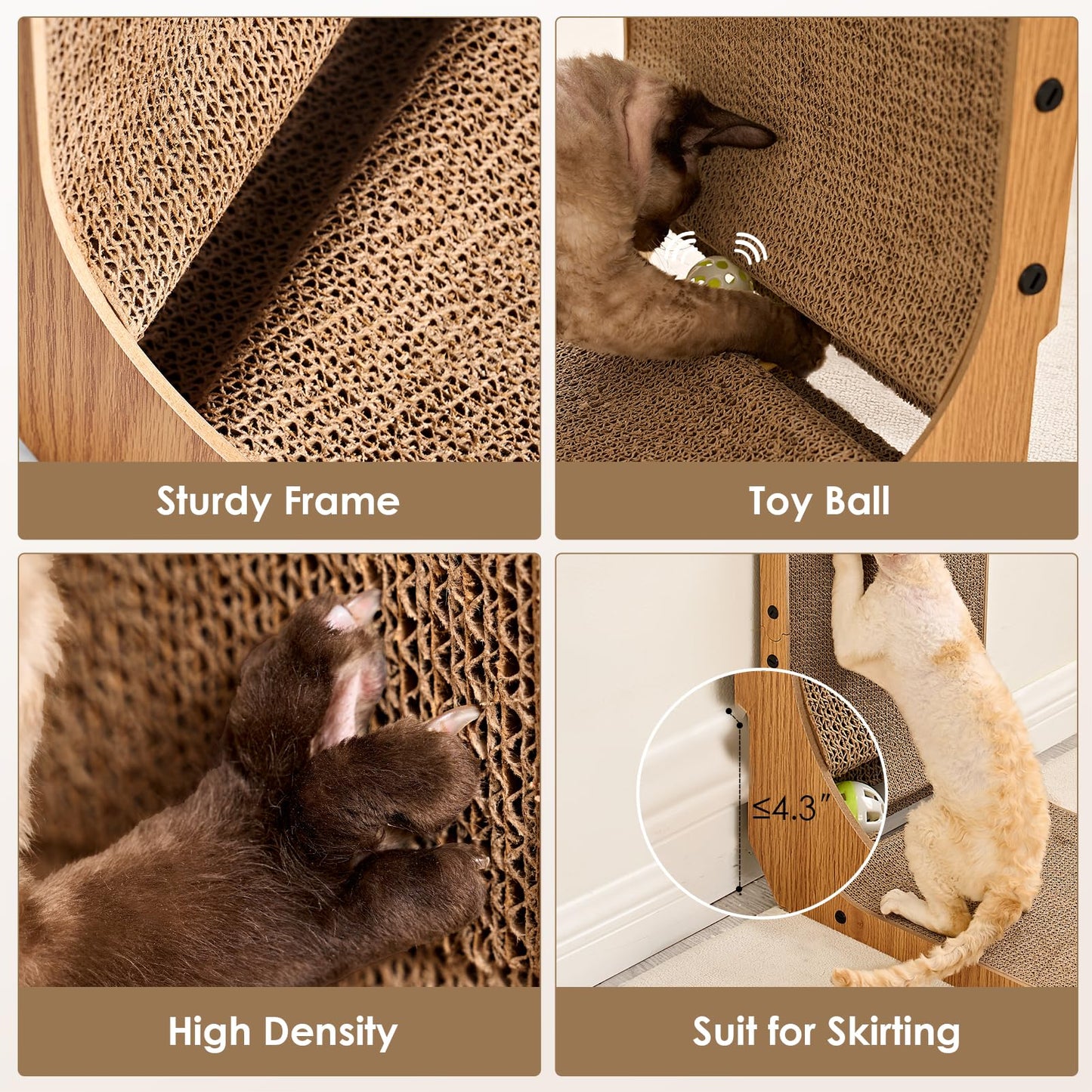 EHEYCIGA Large Cat Scratcher Pad – Brown