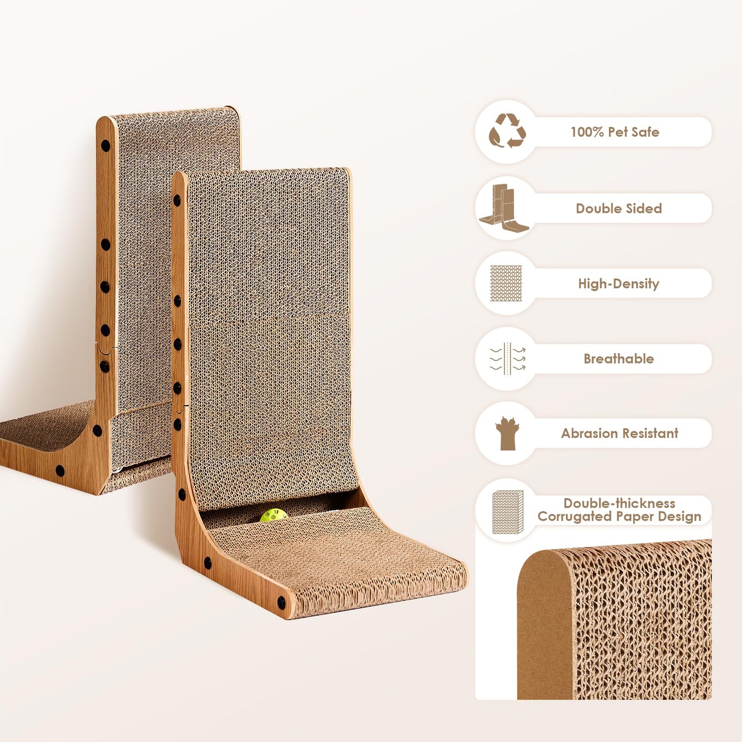 EHEYCIGA Large Cat Scratcher Pad – Brown