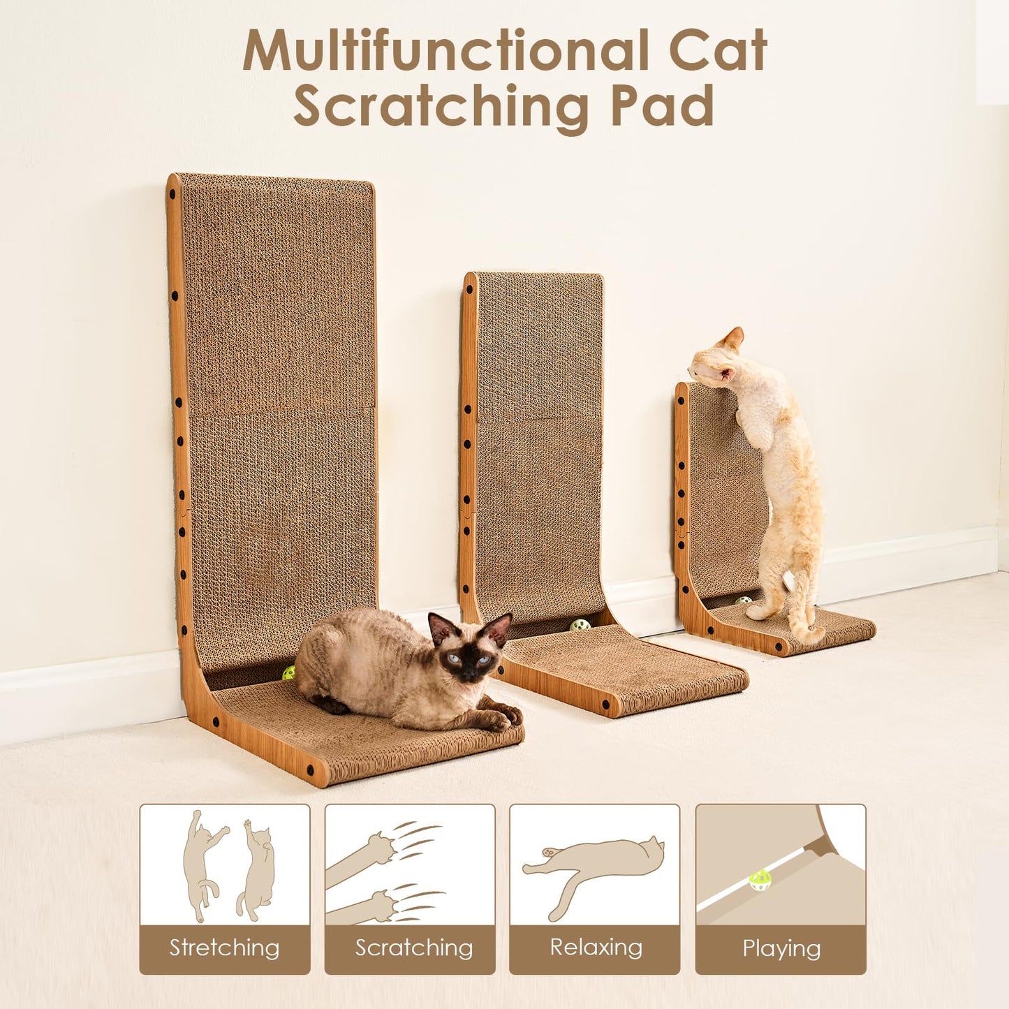 EHEYCIGA Large Cat Scratcher Pad – Brown